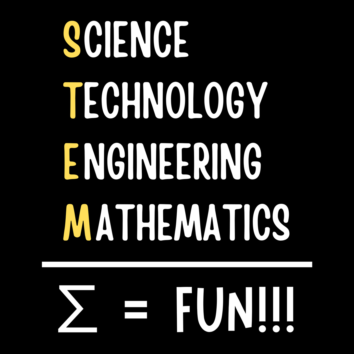 STEM Equals Fun - Unisex Cotton Tee