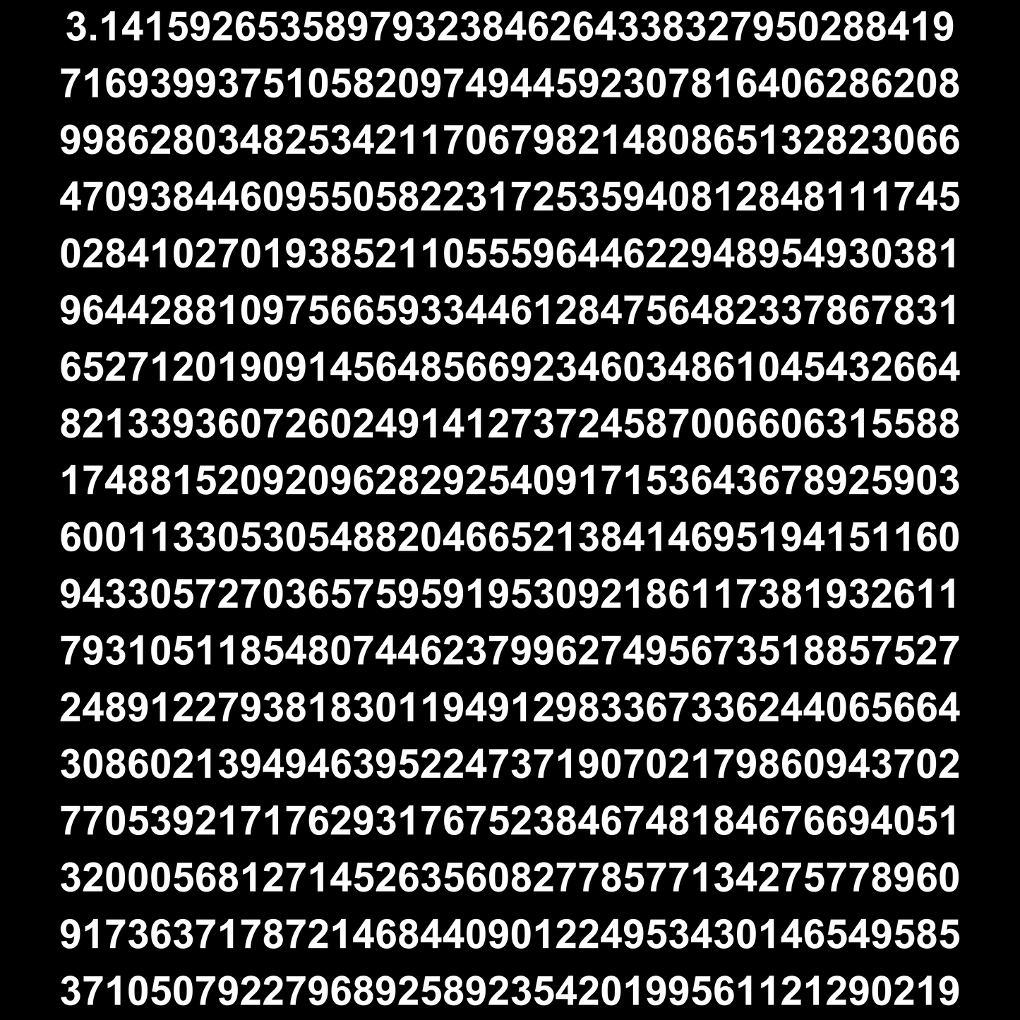 Pi Numerical Value - Unisex Cotton Tee