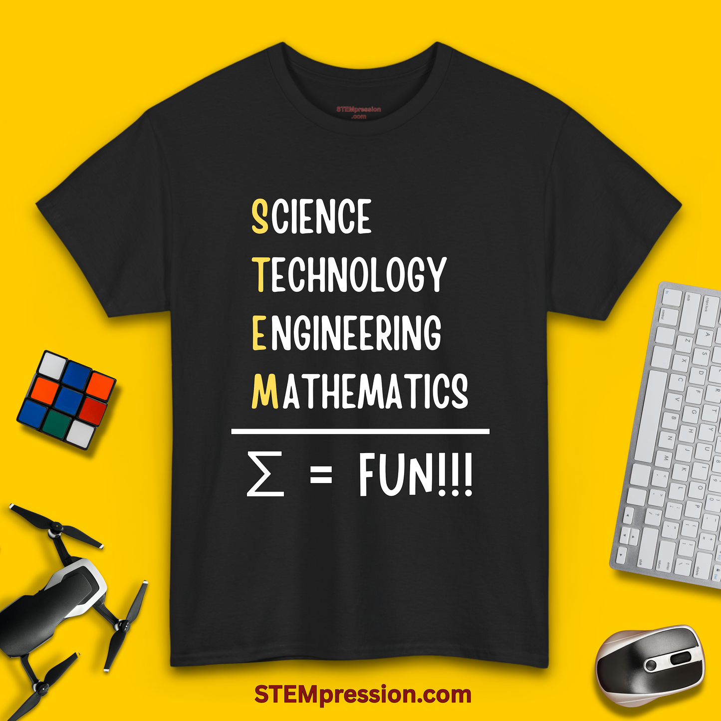 STEM Equals Fun - Unisex Cotton Tee