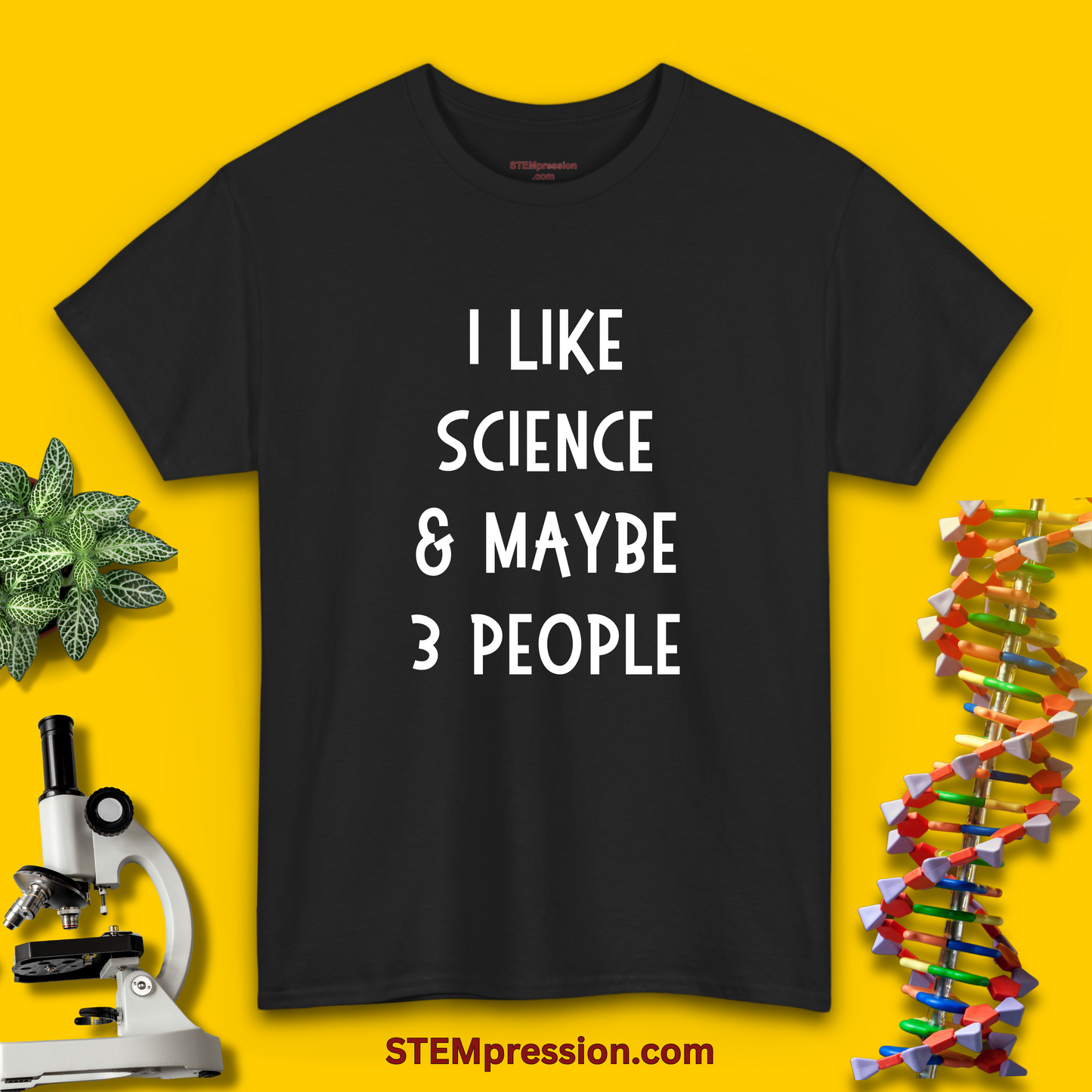 I Like Science and Maybe 3 People - Unisex Cotton Tee