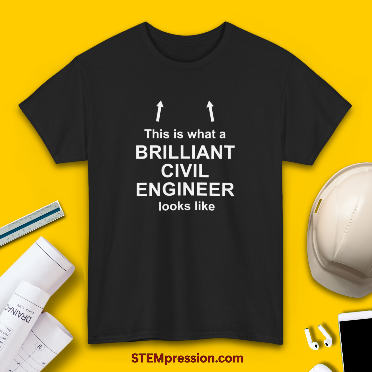 This Is What a Brilliant Civil Engineer Looks Like - Unisex Cotton Tee