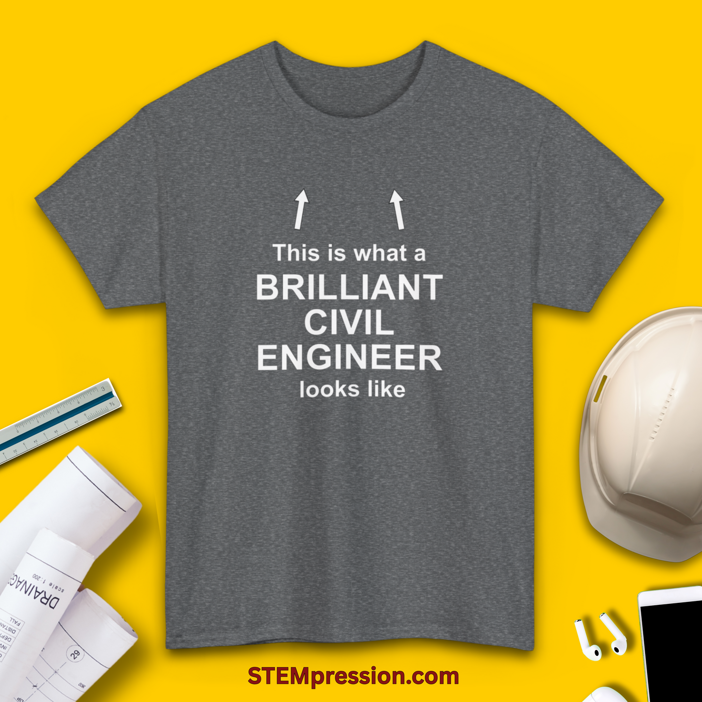 This Is What a Brilliant Civil Engineer Looks Like - Unisex Cotton Tee