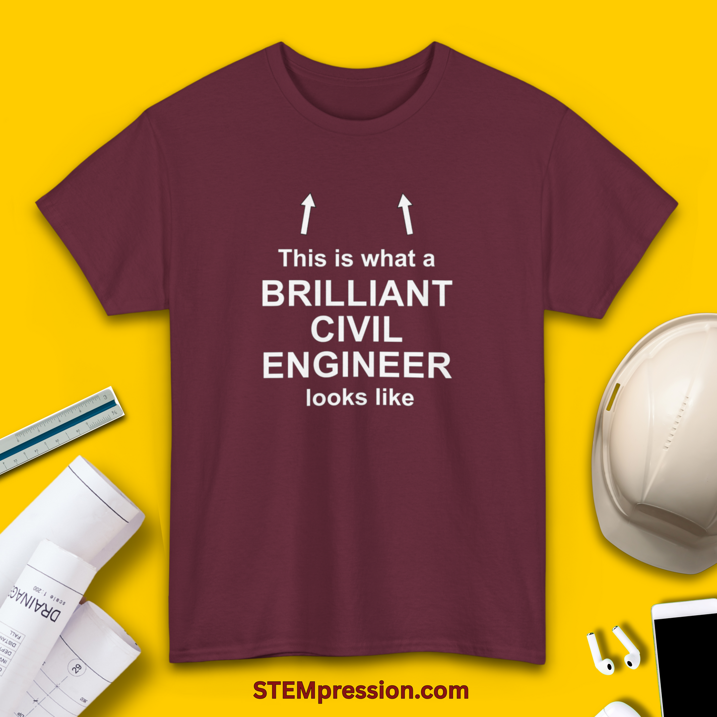 This Is What a Brilliant Civil Engineer Looks Like - Unisex Cotton Tee