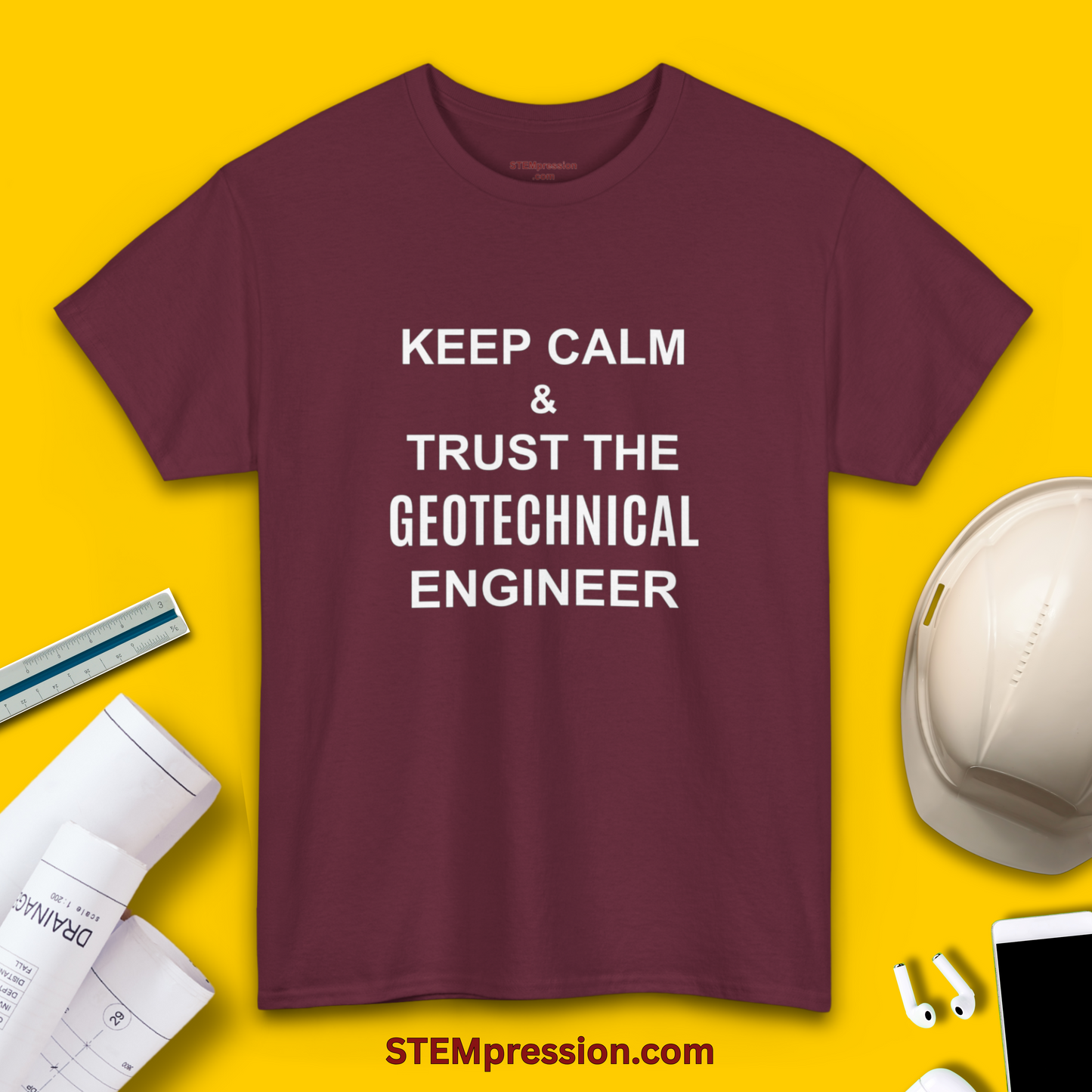 Keep Calm and Trust the Geotechnical Engineer - Unisex Cotton Tee