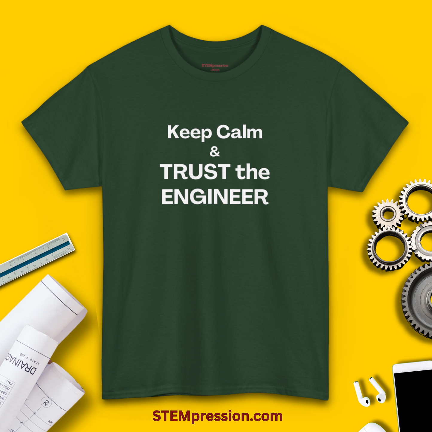 Keep Calm and Trust the Engineer - Unisex Cotton Tee