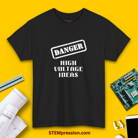 Danger High Voltage Ideas - Unisex Cotton Tee