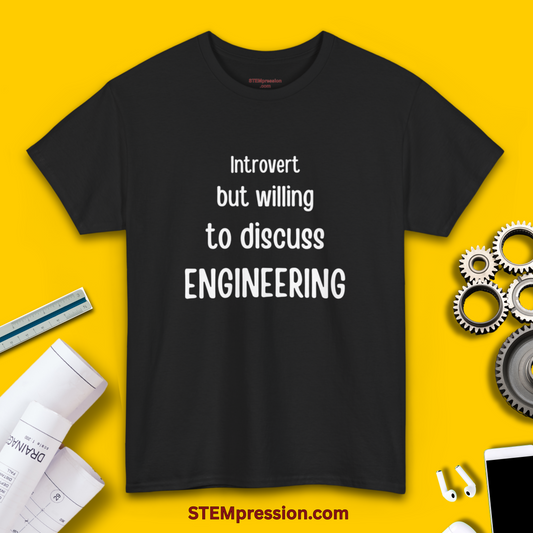 Introvert But Willing To Discuss Engineering - Unisex Cotton Tee
