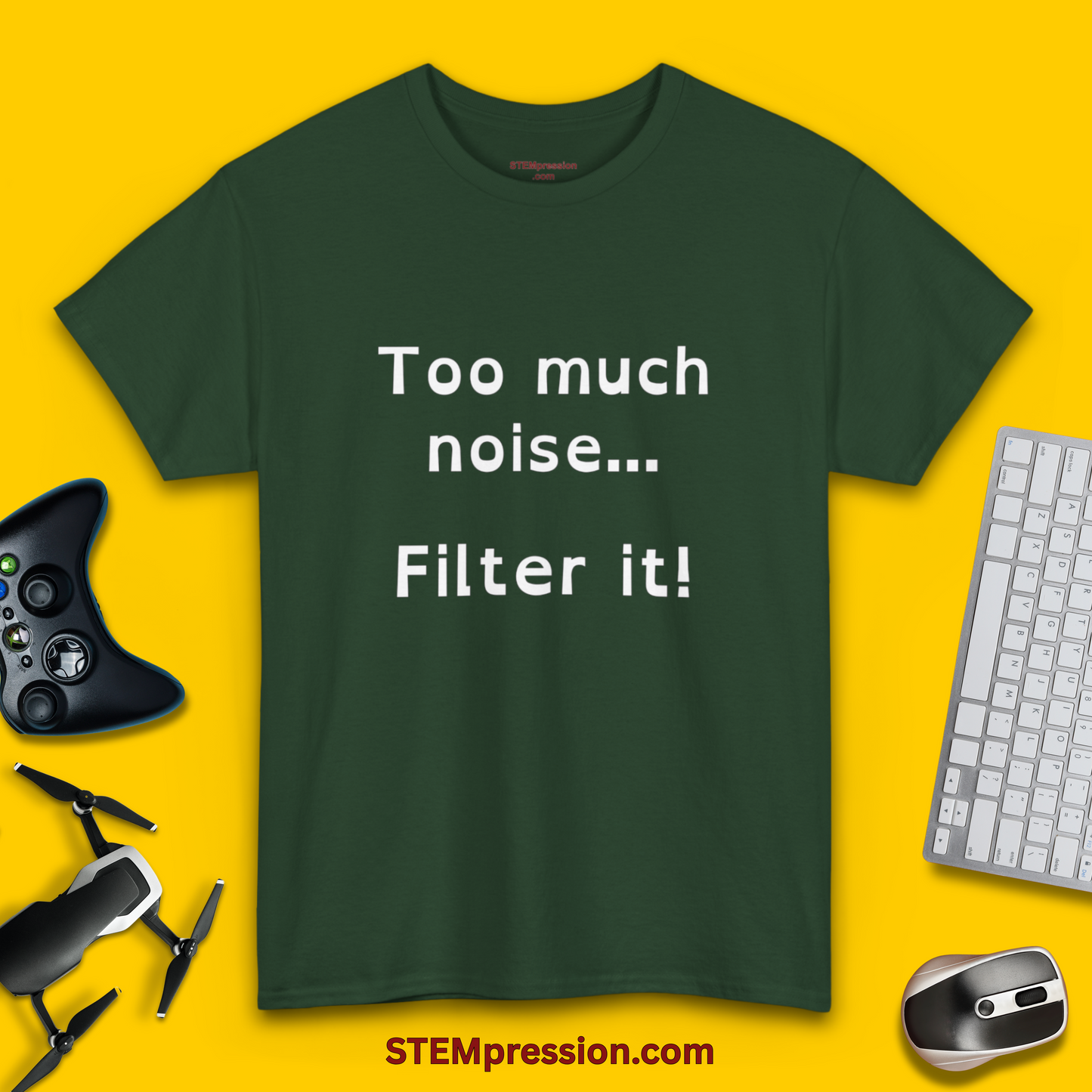 Too Much Noise Filter It - Unisex Cotton Tee