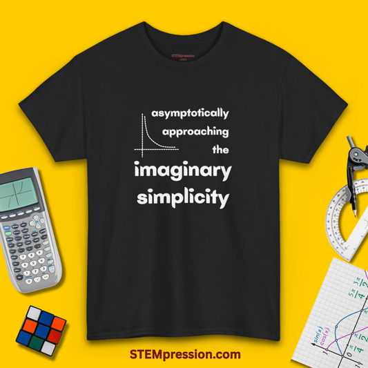 Asymptotically Approaching the Imaginary Simplicity - Unisex Cotton Tee