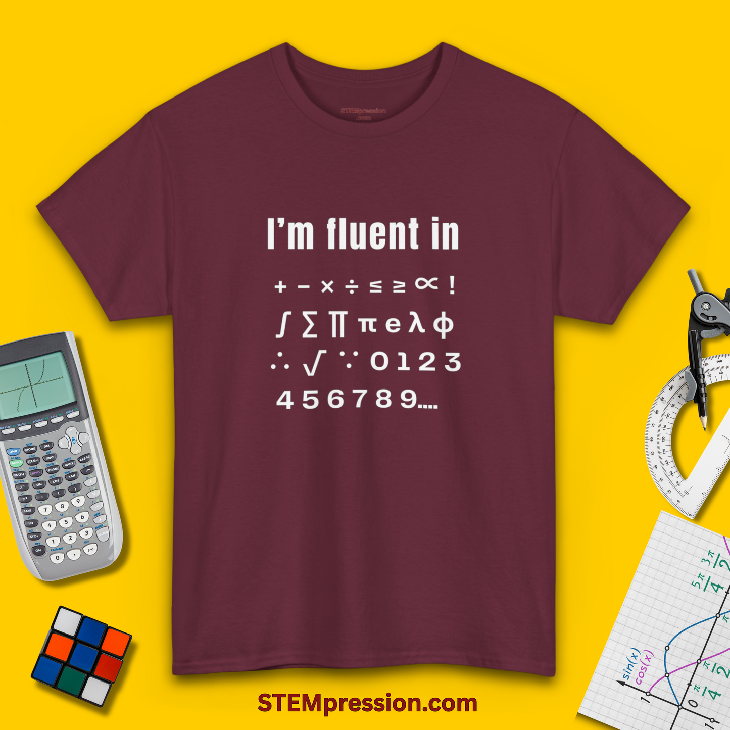 I'm Fluent in Math - Unisex Cotton Tee