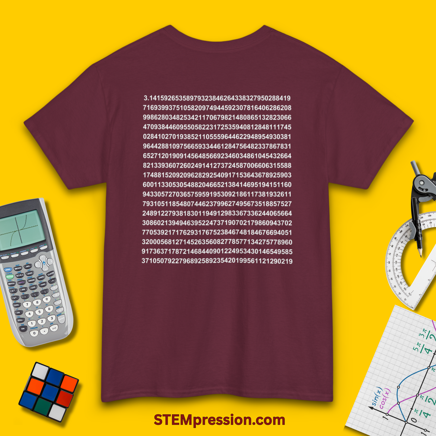 Pi Numerical Value - Unisex Cotton Tee