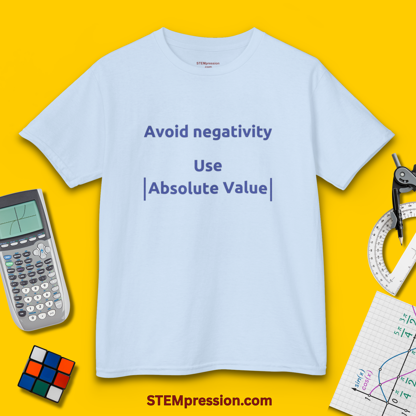 Avoid Negativity Use Absolute Value - Kids Cotton Tee