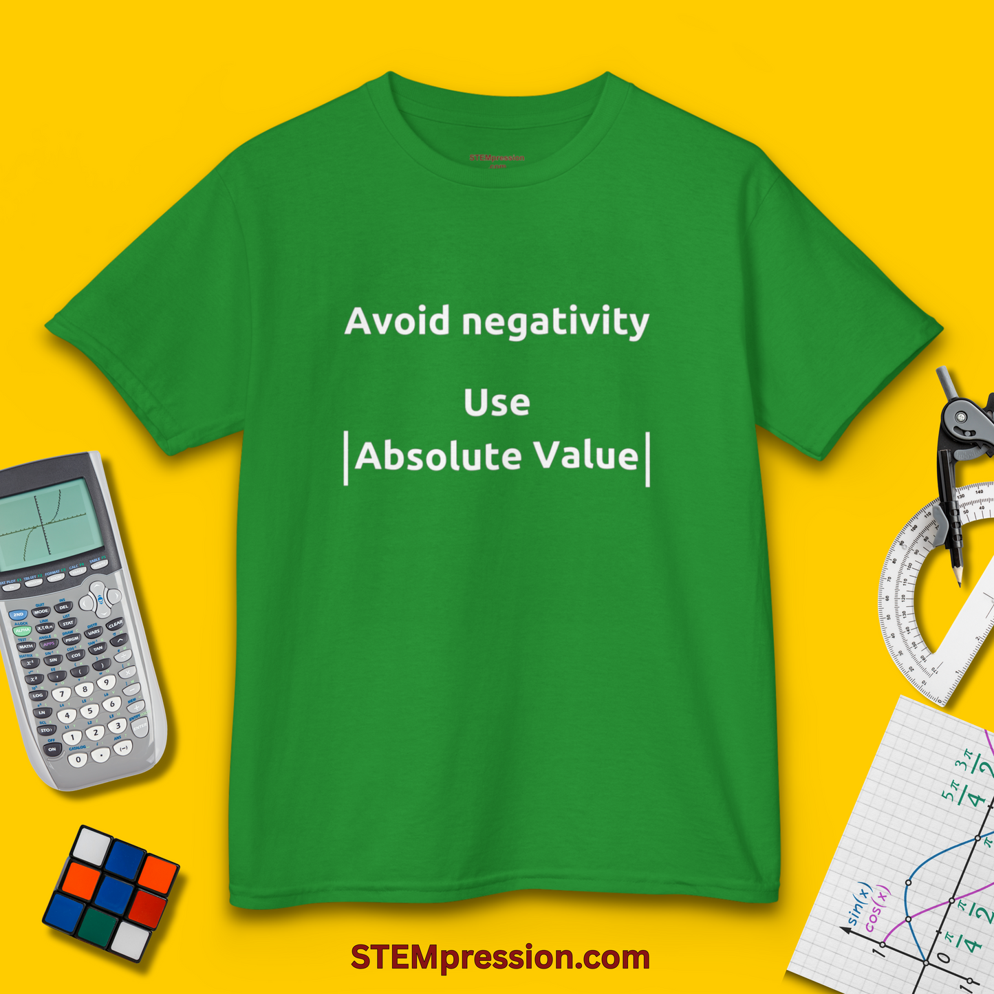 Avoid Negativity Use Absolute Value - Kids Cotton Tee