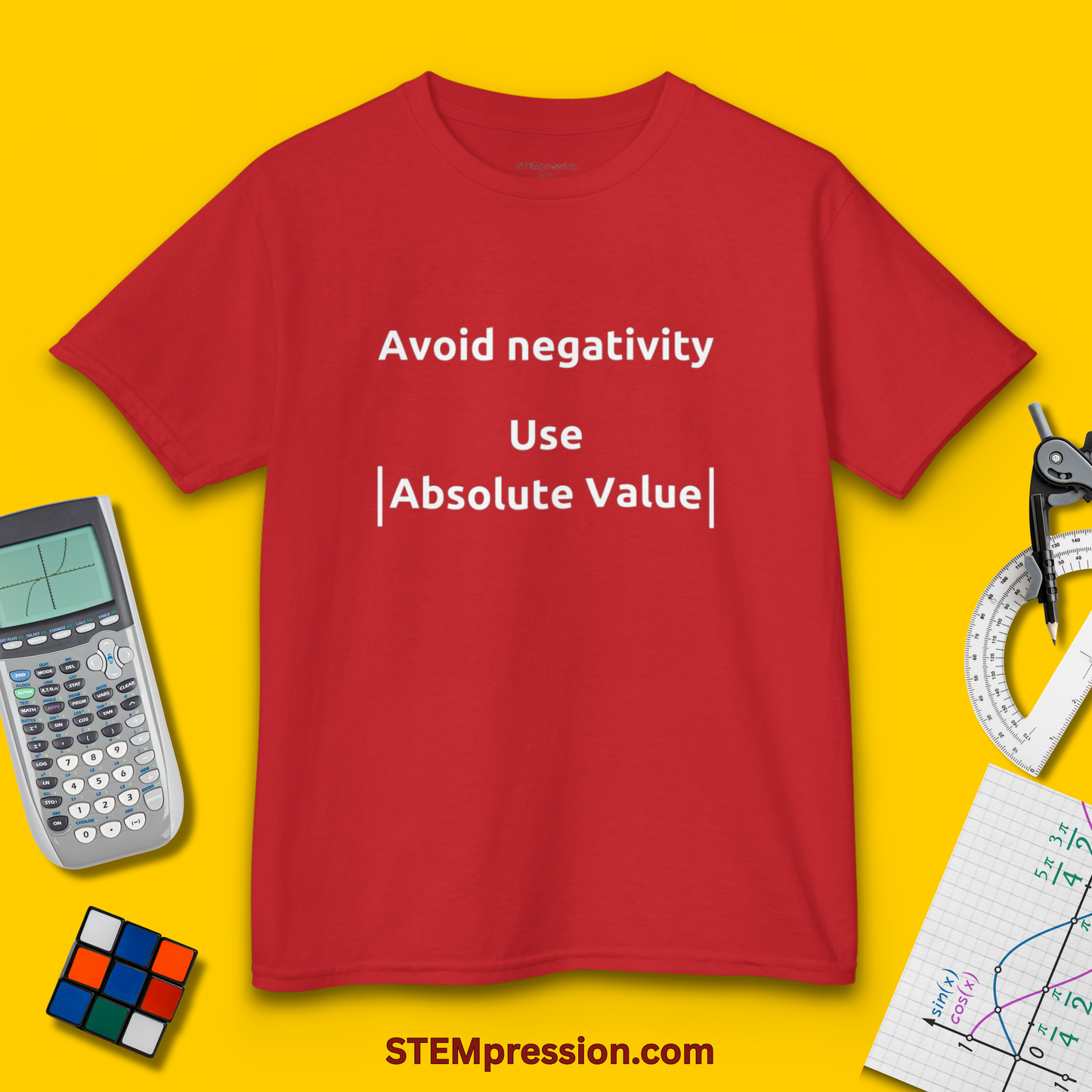 Avoid Negativity Use Absolute Value - Kids Cotton Tee