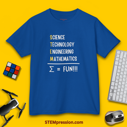 STEM Equals Fun - Kids Cotton Tee