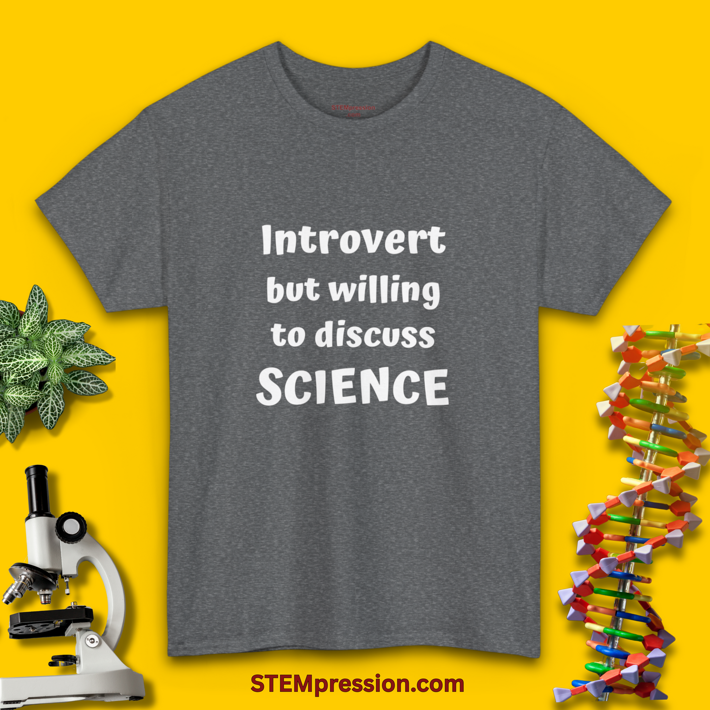 Introvert But Willing To Discuss Science - Unisex Cotton Tee