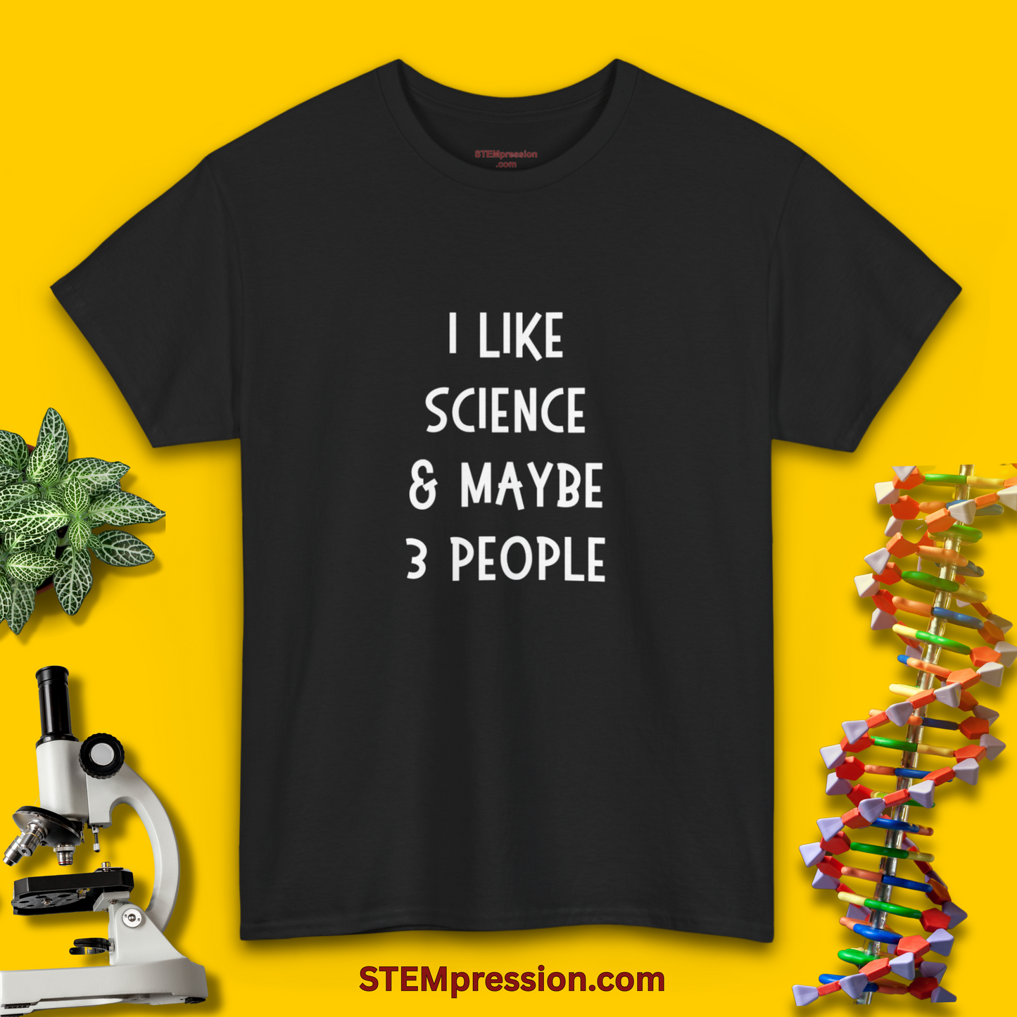 I Like Science and Maybe 3 People - Unisex Cotton Tee