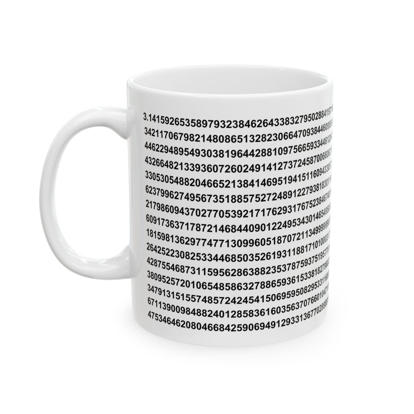 Pi Numerical Value - Ceramic Mug 11oz, 15oz