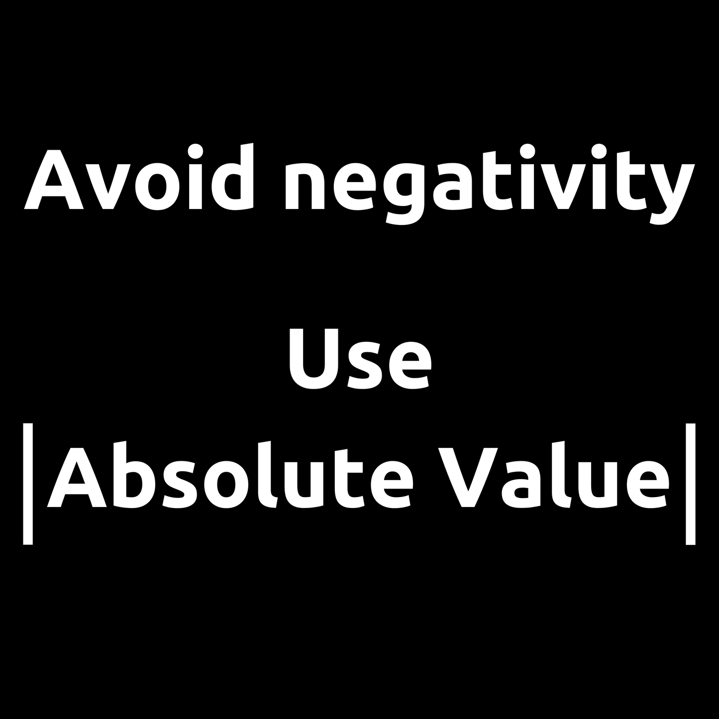 Avoid Negativity Use Absolute Value - Unisex Cotton Tee