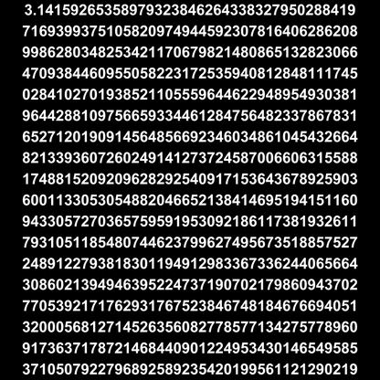 Pi Numerical Value - Unisex Cotton Tee
