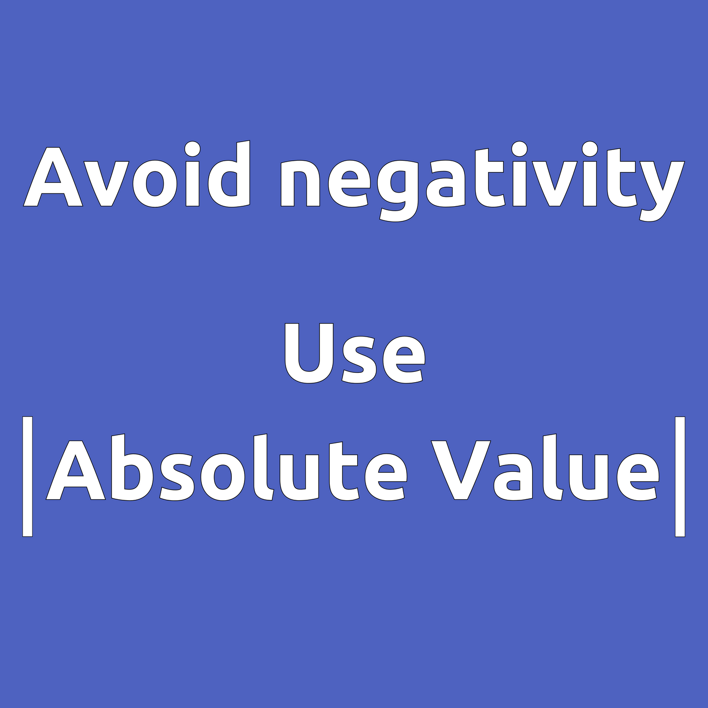 Avoid Negativity Use Absolute Value - Kids Cotton Tee