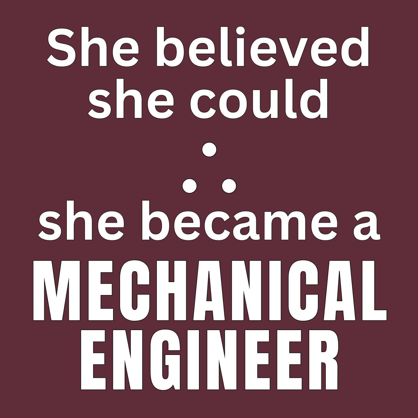 She Became a Mechanical Engineer - (Unisex-Fit) Cotton Tee