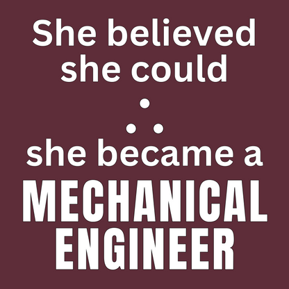She Became a Mechanical Engineer - (Unisex-Fit) Cotton Tee