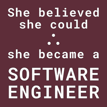 She Became a Software Engineer - (Unisex-Fit) Cotton Tee