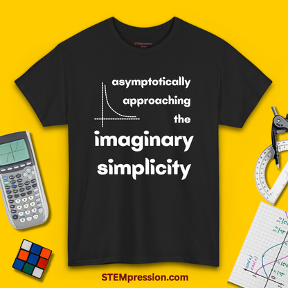 Asymptotically Approaching the Imaginary Simplicity - Unisex Cotton Tee