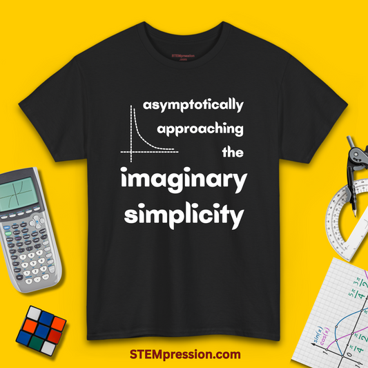 Asymptotically Approaching the Imaginary Simplicity - Unisex Cotton Tee