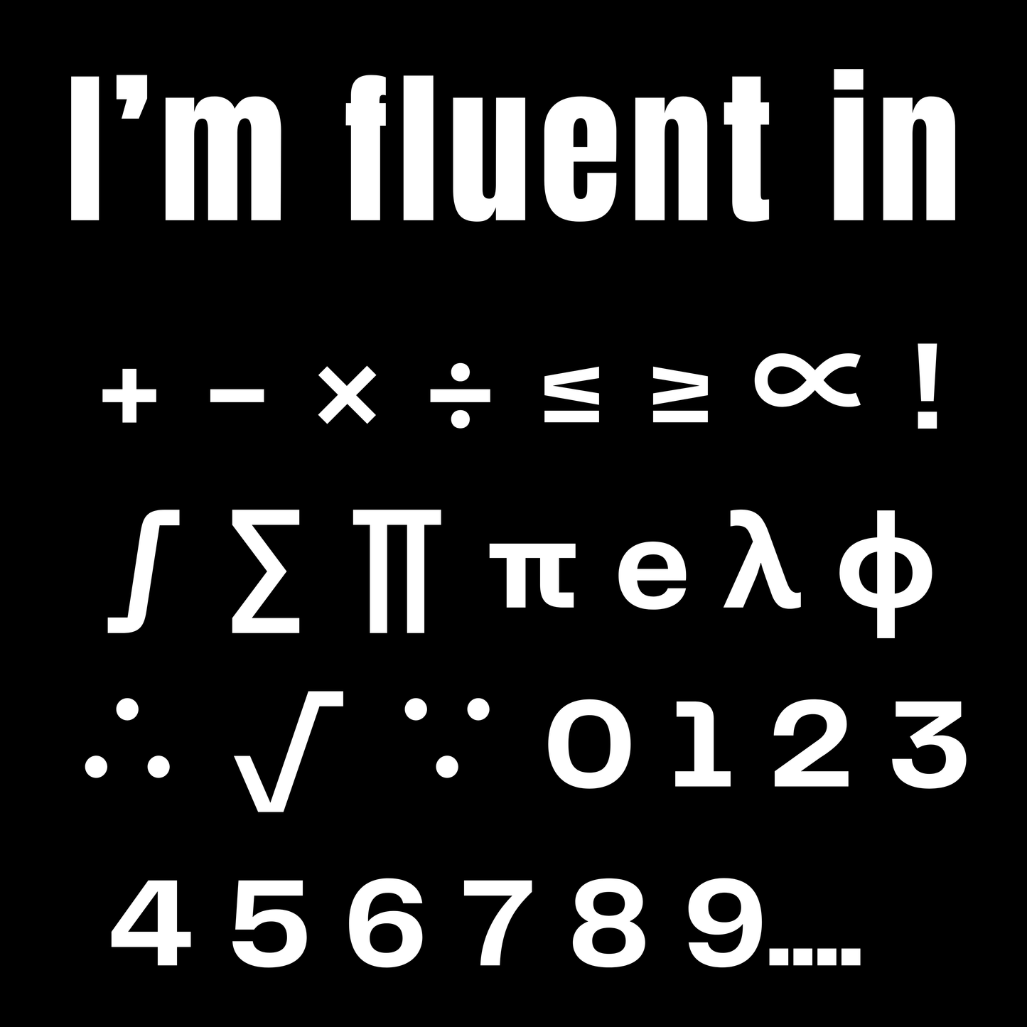 I'm Fluent in Math - Unisex Cotton Tee