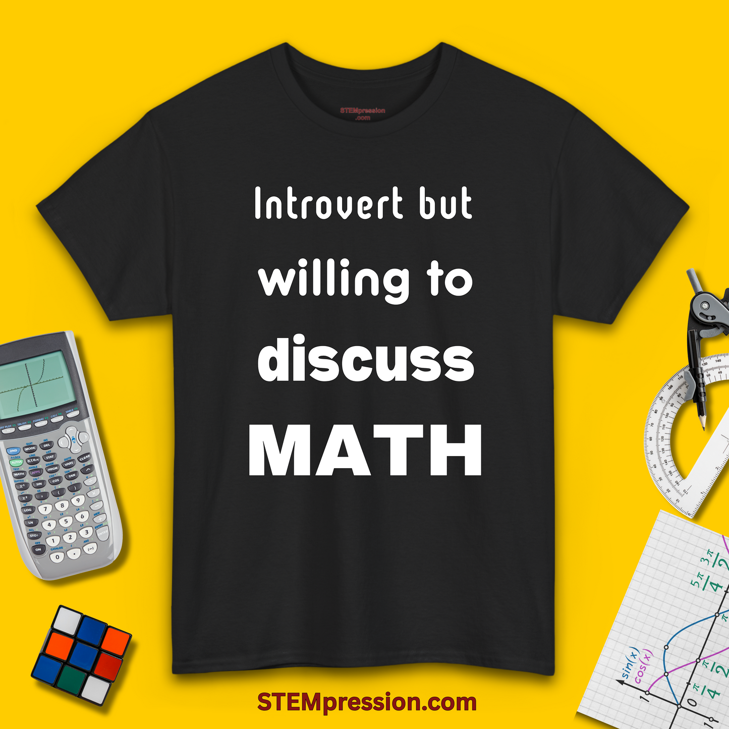 Introvert But Willing To Discuss Math - Unisex Cotton Tee