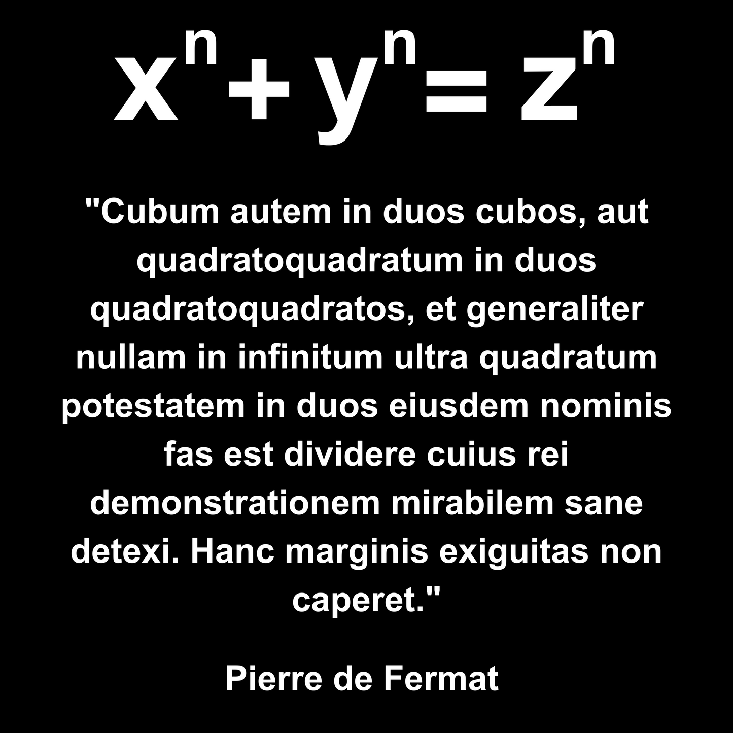 Fermat's Last Theorem - Unisex Cotton Tee