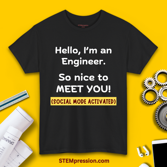 Engineer Social Mode Activated - Unisex Cotton Tee