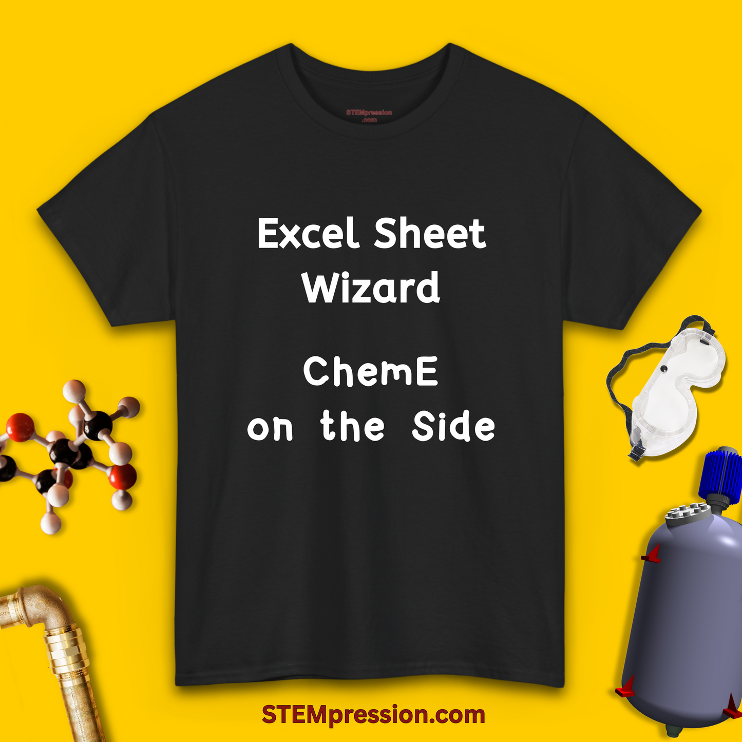 Excel Sheet Wizard ChemE on the Side - Unisex Cotton Tee
