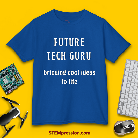 Future Tech Guru Bringing Cool Ideas to Life - Kids Cotton Tee
