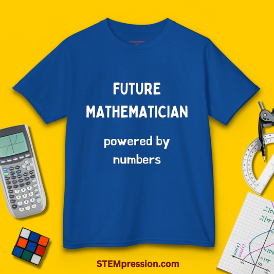 Future Mathematician Powered by Numbers - Kids Cotton Tee