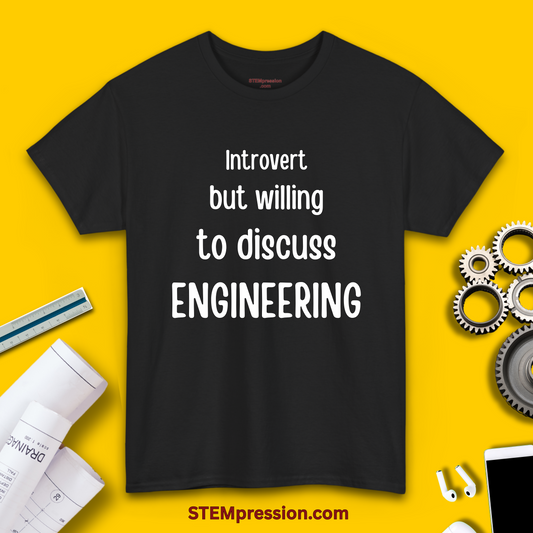 Introvert But Willing To Discuss Engineering - Unisex Cotton Tee