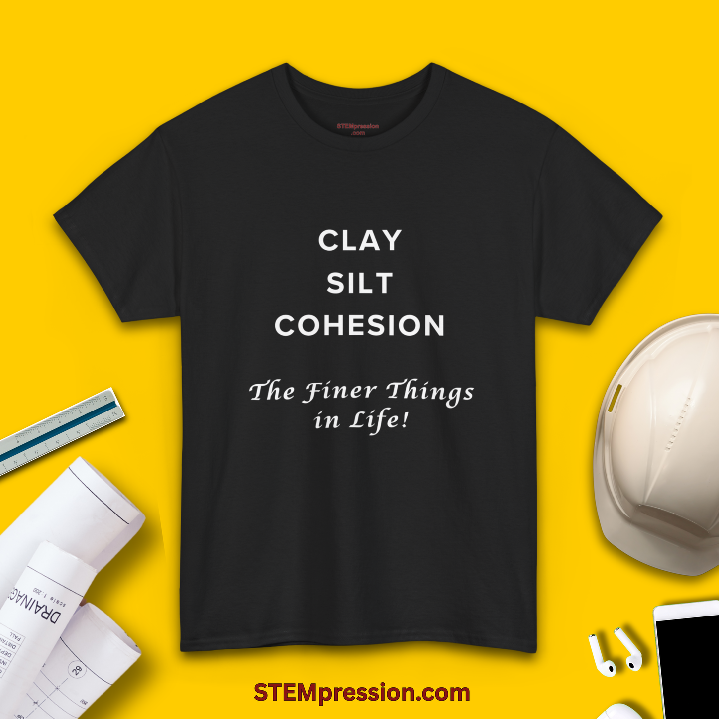 Clay Silt Cohesion the Finer Things in Life - Unisex Cotton Tee