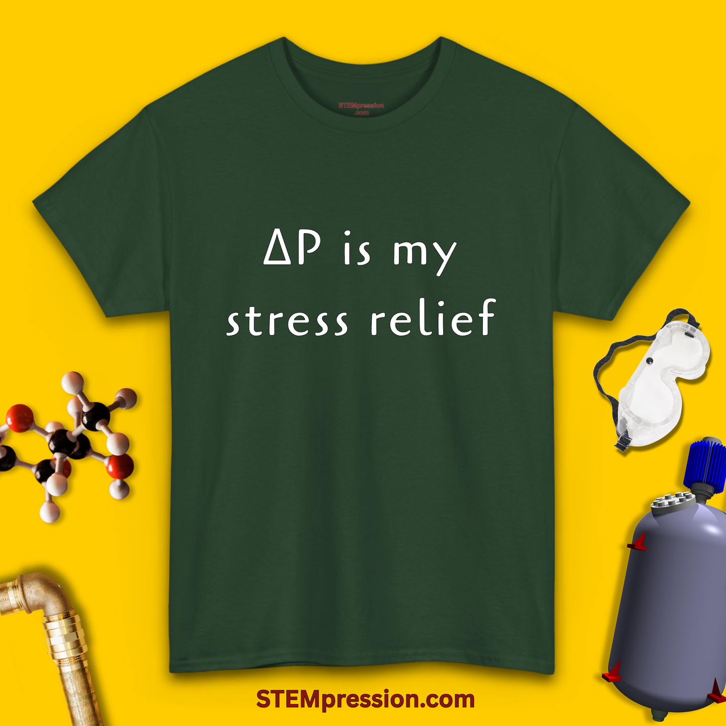 Delta P Is My Stress Relief - Unisex Cotton Tee