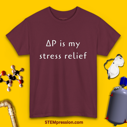 Delta P Is My Stress Relief - Unisex Cotton Tee