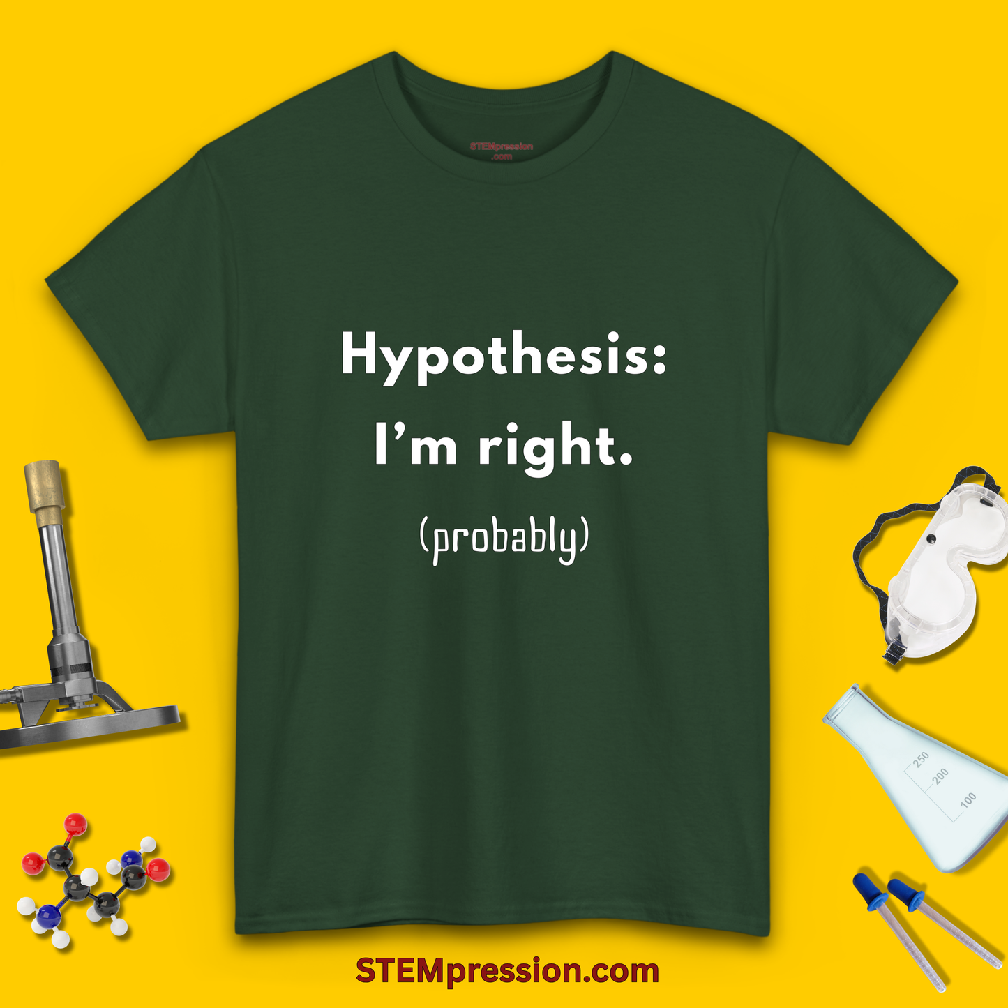 Hypothesis I’m Right Probably - Unisex Cotton Tee