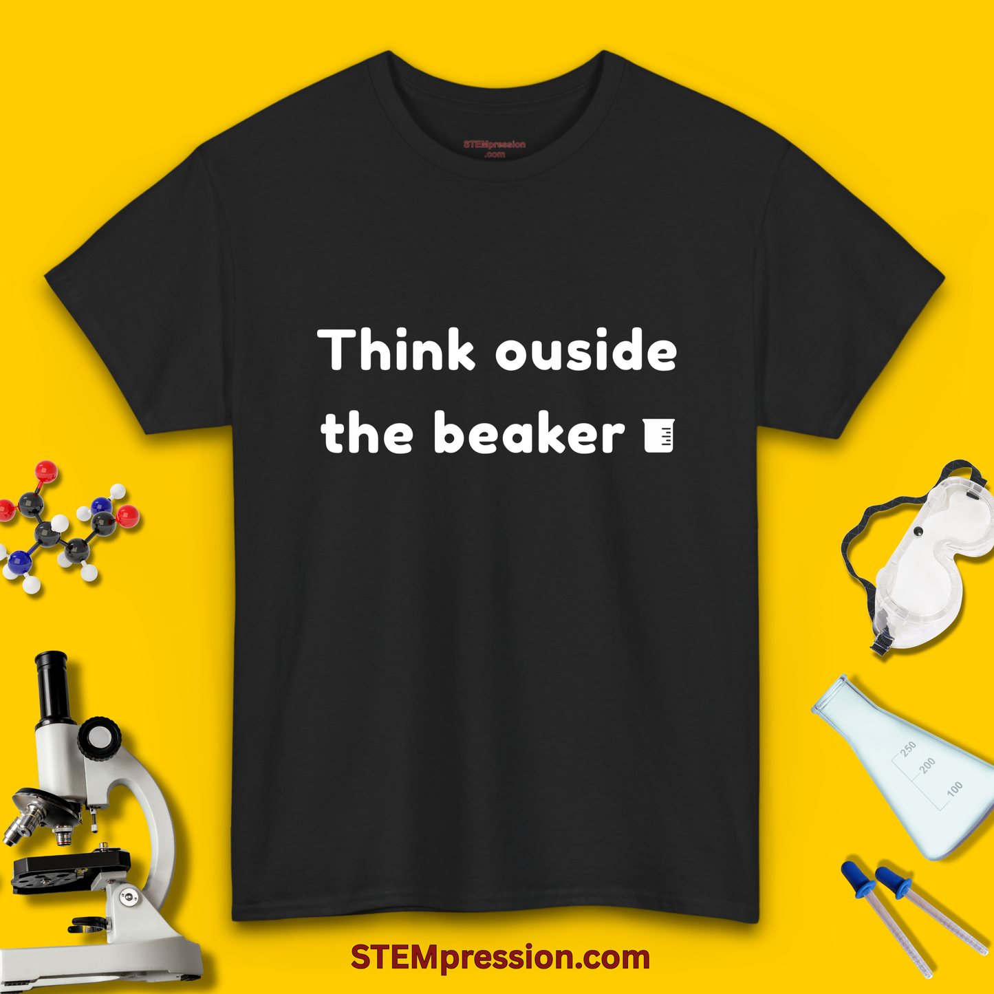 Think Outside the Beaker - Unisex Cotton Tee