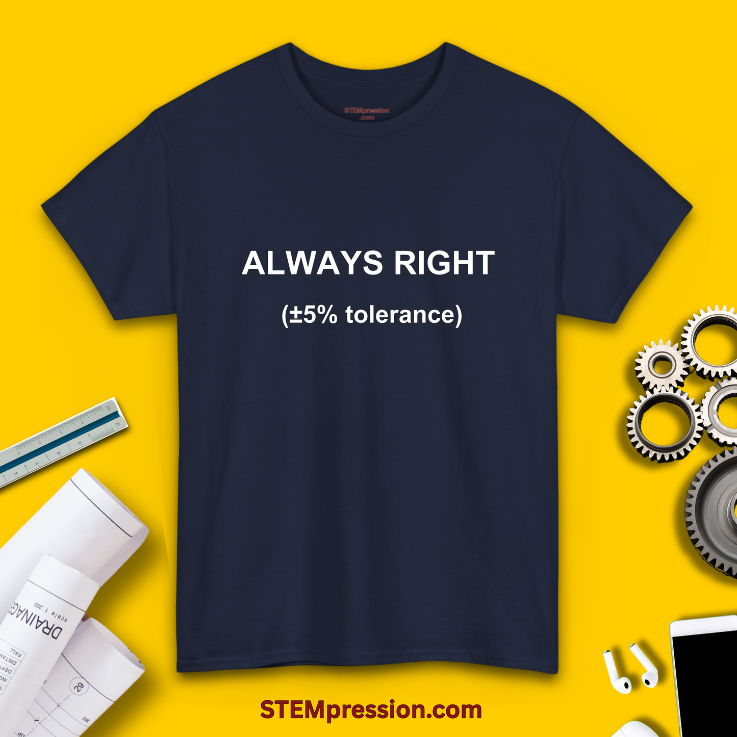 Always Right 5% Tolerance - Unisex Cotton Tee