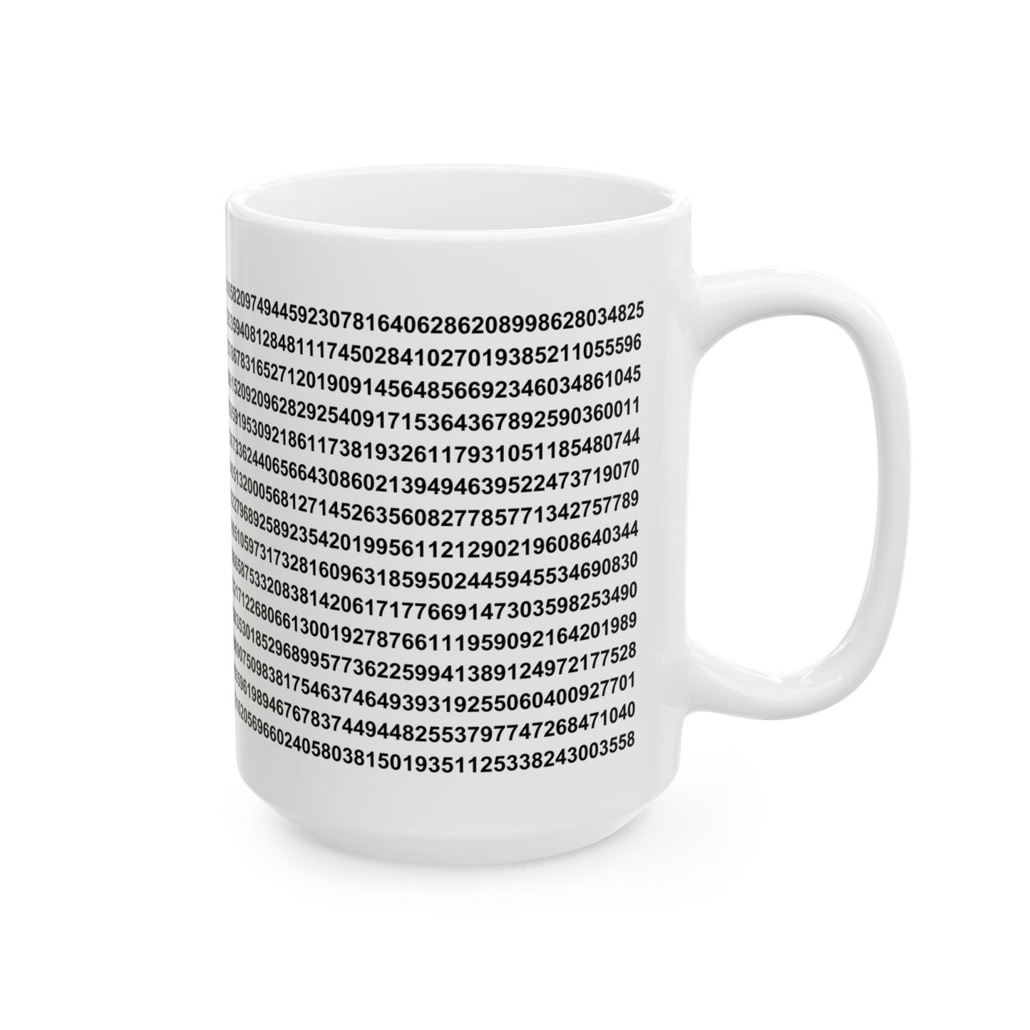 Pi Numerical Value - Ceramic Mug 11oz, 15oz
