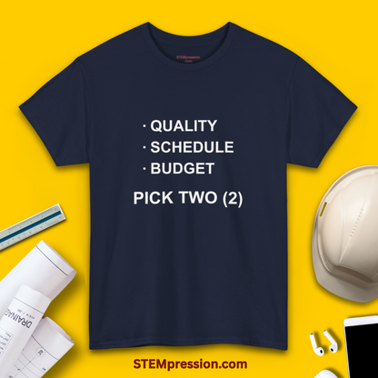Quality Schedule Budget Pick Two (2) - Unisex Cotton Tee