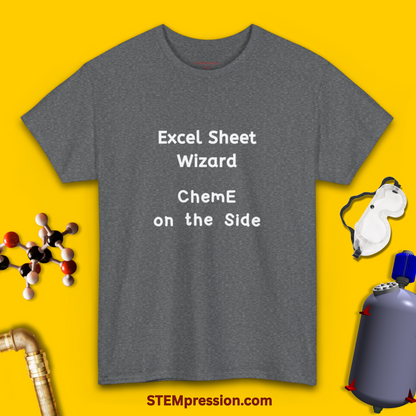 Excel Sheet Wizard ChemE on the Side - Unisex Cotton Tee
