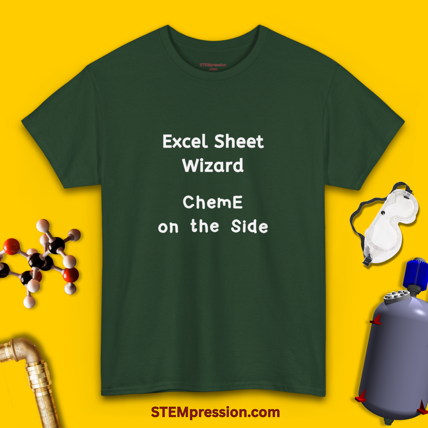 Excel Sheet Wizard ChemE on the Side - Unisex Cotton Tee