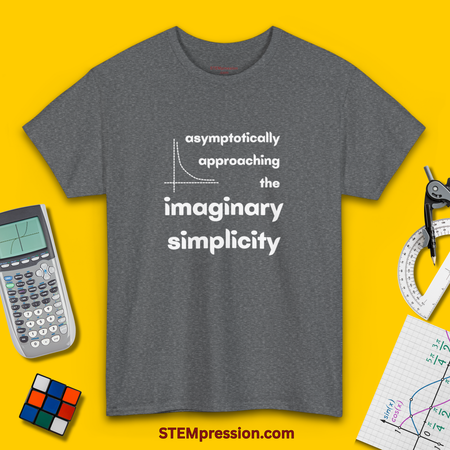 Asymptotically Approaching the Imaginary Simplicity - Unisex Cotton Tee