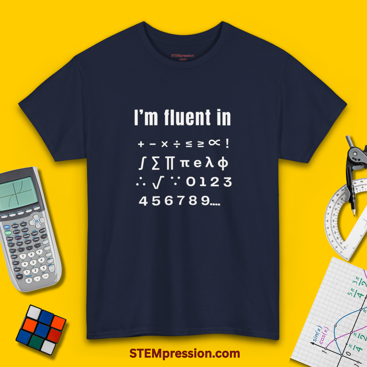 I'm Fluent in Math - Unisex Cotton Tee